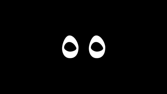 Simple 60 seconds (1 minute) white Eastern Arabic numerals countdown timer on black bg. Count down numbers bouncing beautifully every second. Minimalistic Arabian design. 4K Motion Graphics