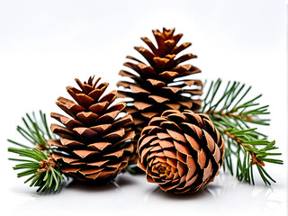 Pine needles and pine cones