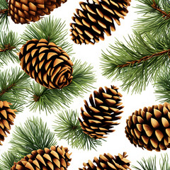 Fototapeta premium Pine needles and pine cones