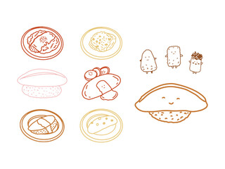 Japanese Food and Snack Illustration Drawing