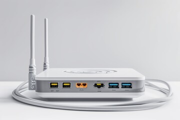 Connecting ethernet cable to wireless router for internet access with isp network