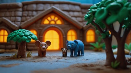 The playful realm of animated clay zoo tales