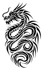 Fototapeta premium TRIBAL TATOO トライバル タトゥ 刺青 和柄 龍 Dragon