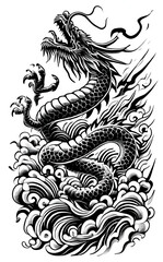 TRIBAL TATOO トライバル タトゥ 刺青 和柄 龍 Dragon