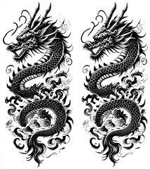 TRIBAL TATOO トライバル タトゥ 刺青 和柄 龍 Dragon