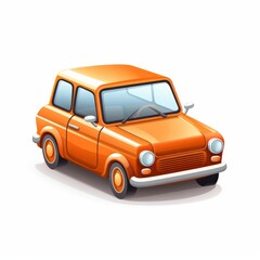 car rental web icon orange gradient white , generated by AI. High quality photo