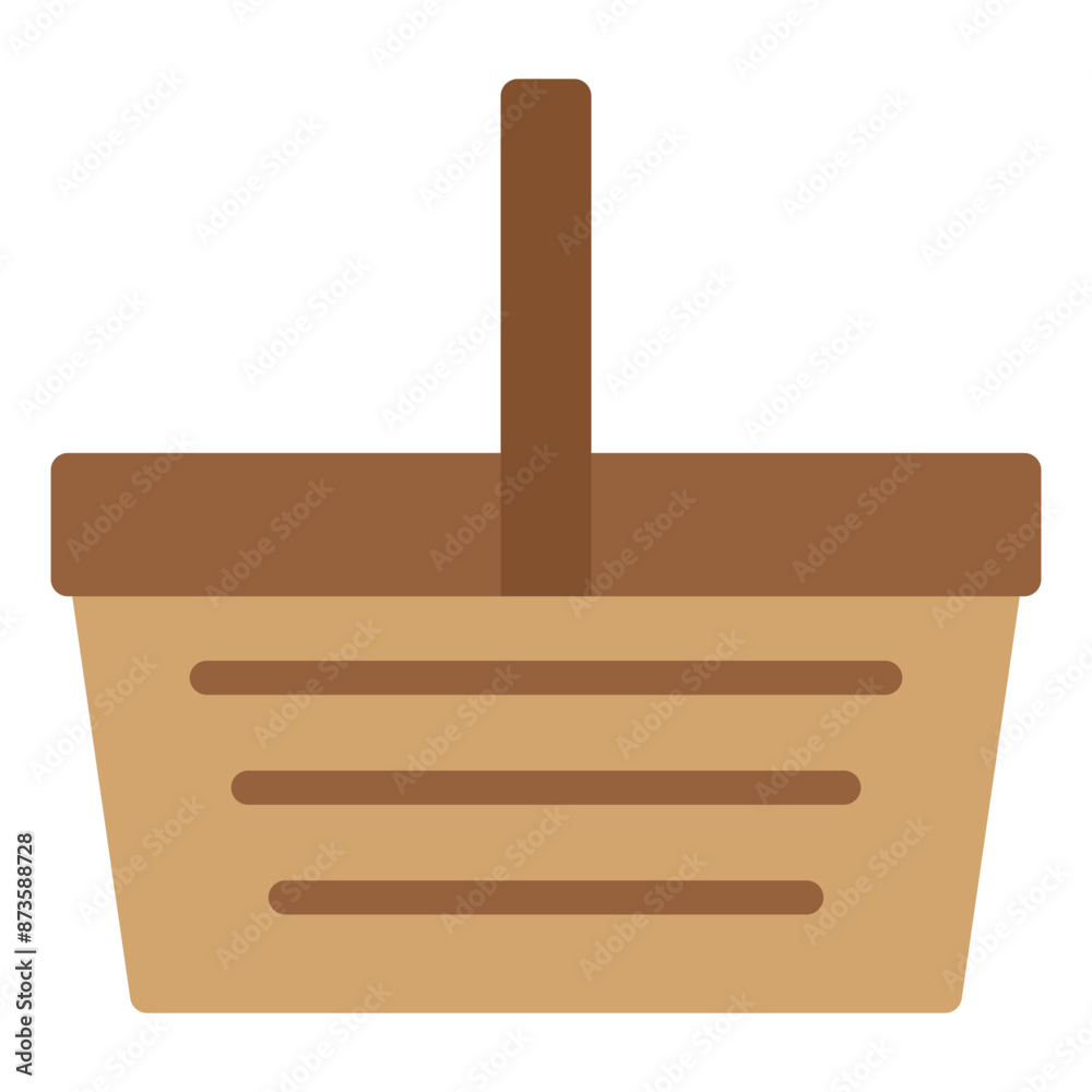 Sticker picnic basket icon