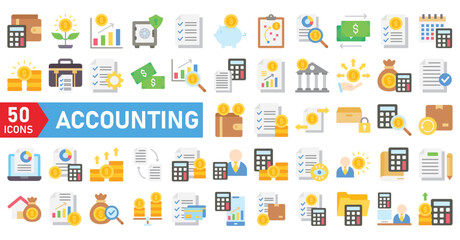 accounting icon fill ollection. forecast, report , audit, analysis, occupation, account,investment, profit, safe box, document, saving, planning, review,