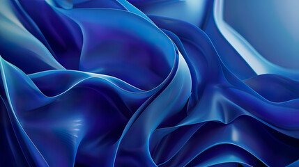 Fototapeta premium Hyper-realistic modern background in blue with smooth gradients and abstract shapes vibrant and clean design emphasis on sleek aesthetics and contemporary style 