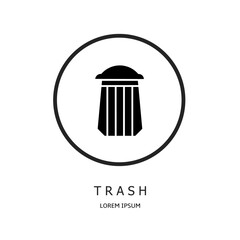 Logo vector design for business. Trash logos.