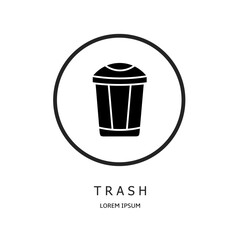 Logo vector design for business. Trash logos.