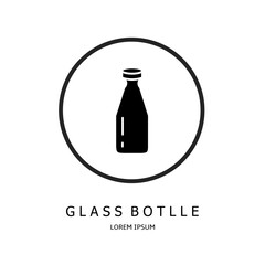 Logo vector design for business. Glass bottle logos.