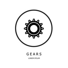 Logo vector design for business. Gears logos.