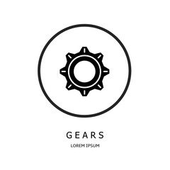 Logo vector design for business. Gears logos.