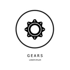 Logo vector design for business. Gears logos.