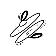Hand Drawn Cymbals Illustration. Doodle Vector. Isolated on White Background - EPS 10 Vector