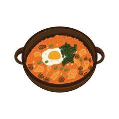 Hand Drawn Korean Food Illustration with Cartoon Style