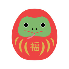 巳のだるまのイラスト