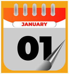 calendar, from January 1st to 12th and February, months, dates, birthdays