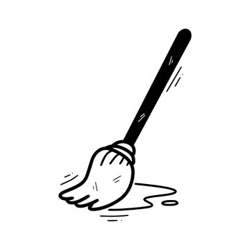 recommend clip art: Hand Drawn Mop Illustration. Doodle Vector. Isolated on White Background - EPS 10 Vector