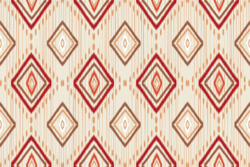 Geometric ikat pattern, intricate tribal design. Ideal for use in textiles, backgrounds and decorations, ideal for adding vibrancy and ethnicity to your designs.