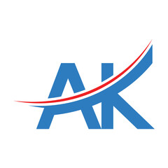 letter a k logo