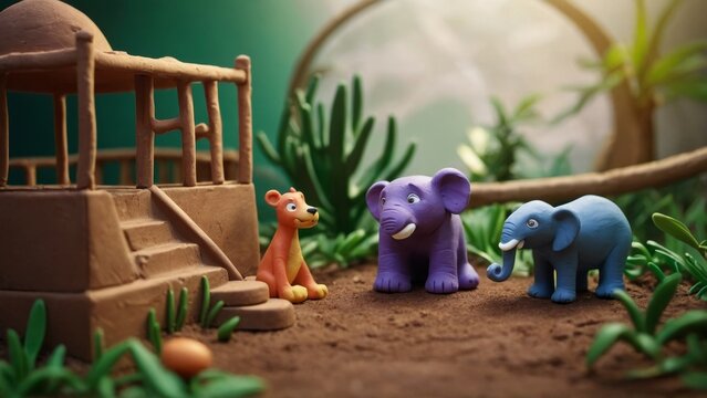 Imaginative clay animation of a fun zoo visit with lovable animal characters