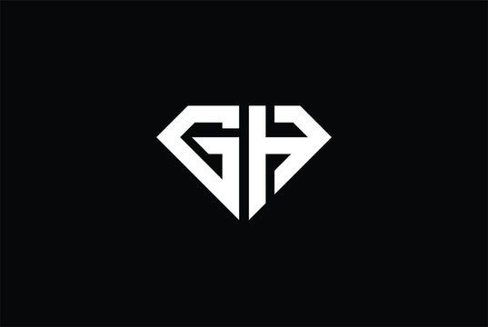 letter GR arrow forward abstract logo, Abstract Diamond Jewellery Logo Vector Design. Brand Identity