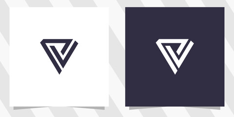 Letter vp pv logo design vector