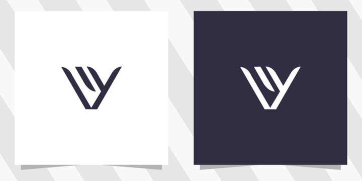 Letter vy yv logo design vector