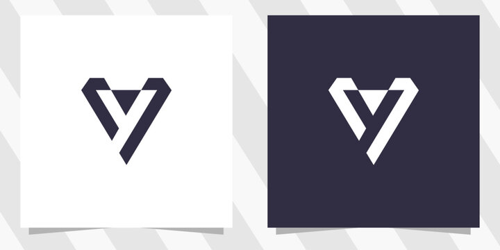 Letter vy yv logo design vector