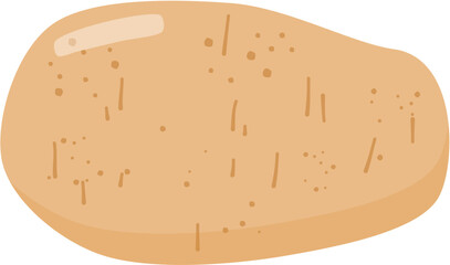 Potato vegetables flat illustration. vector design.