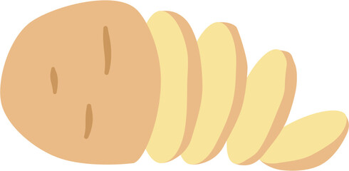 Potato vegetables flat illustration. vector design.