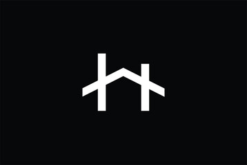 Fototapeta premium letter H arrow church christian with build shape logo, icon hospital. logo. symbol. building. outline, church christian with build shape logo