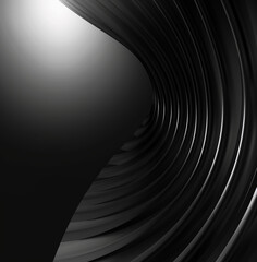 Abstract Dark Metallic Curved Structure
