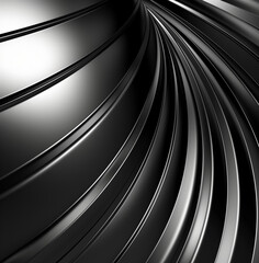 Black and White Abstract Curved Lines
