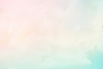 Abstract Nature Background, Soft Cloud and Sky with Pastel Gradient and Grunge Paper Texture