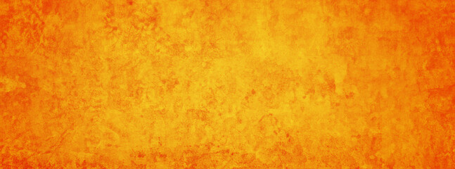 Vibrant Yellow and Orange Cement Texture Wall Banner Against Summer Background