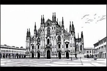 Fototapeta premium the AI Image Generator, painting of a church
