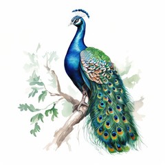 Obraz premium an ai generated image, peacock with feathers
