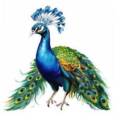 Fototapeta premium an ai generated image, peacock with feathers