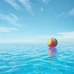 Beach Ball in the Ocean