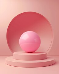 Blooming pink flowers on pink background