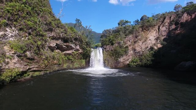 Caldeir&atilde;o Waterfall, Gamarra River, Serra da Mantiqueira Region - Baependi, Minas Gerais, Brazil