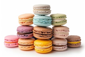 Fototapeta premium A stack of colorful macarons