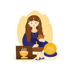 psychic who predicts fate Illustration