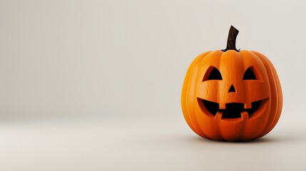 Halloween pumpkin head jack lantern isolated on white background