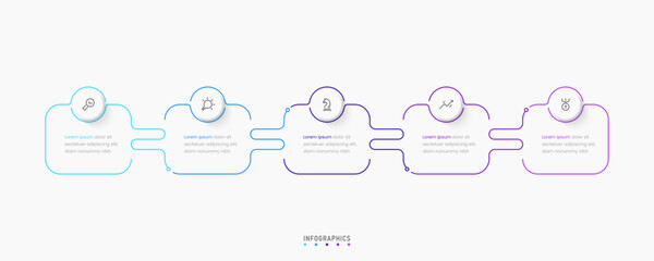 Vector Infographic label design template with icons and 5 options or steps. Can be used for process diagram, presentations, workflow layout, banner, flow chart, info graph.