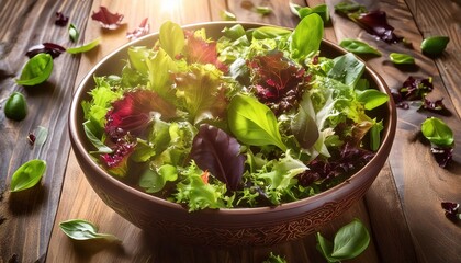 Fresh and Vibrant Organic Green Salad
