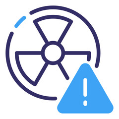 Radioactive Line Icon Symbol